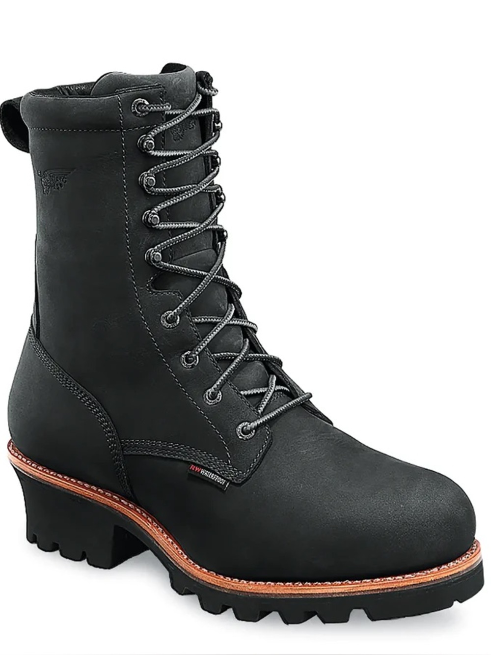 Red Wing Loggermax 4416 Insulated Work Boots Black Steel Toe Thinsulate 10 NEW